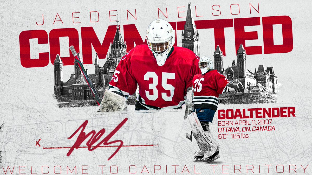 We've announced, today, that goaltender Jaeden Nelson has signed an Ontario Hockey League Scholarship and Development Agreement with the team.

Welcome to #CapitalTerritory, Jaeden!

🗞️ | bit.ly/49LCteh