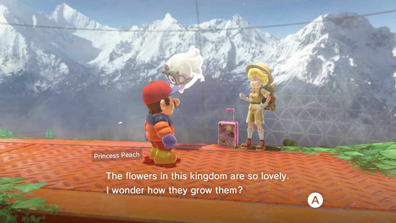 Super Mario Odyssey Peach exploradora