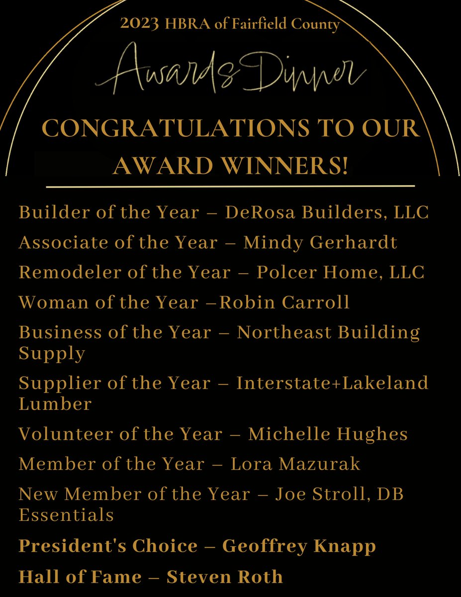 WeedAndDuryea's tweet photo. BIG NEWS! 2023 HBRA of Fairfield County awarded Northeast Building Supply BUSINESS OF THE YEAR!

#northeastco #northeastarchitectural #jointeamnortheast #home #homedesign #inspiration #design #style #luxuryhome #luxurybuilders https://t.co/Pl5qt86RbP