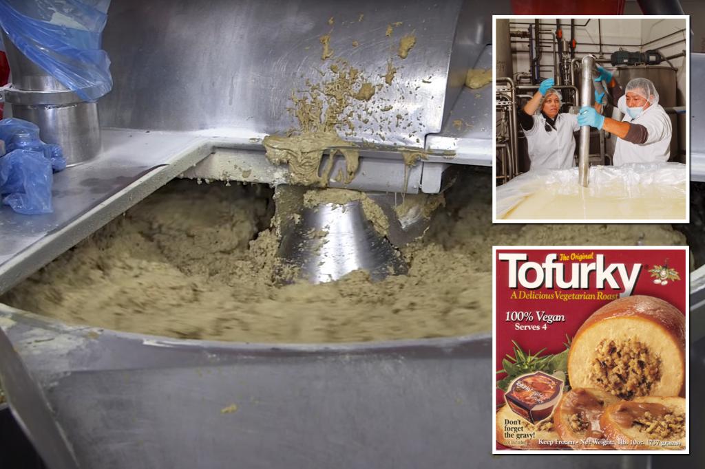 nypost's tweet photo. Stomach-turning video reveals how plant-based Thanksgiving turkey is made https://t.co/B3TLUJoaE6 https://t.co/jrP3U85qkd