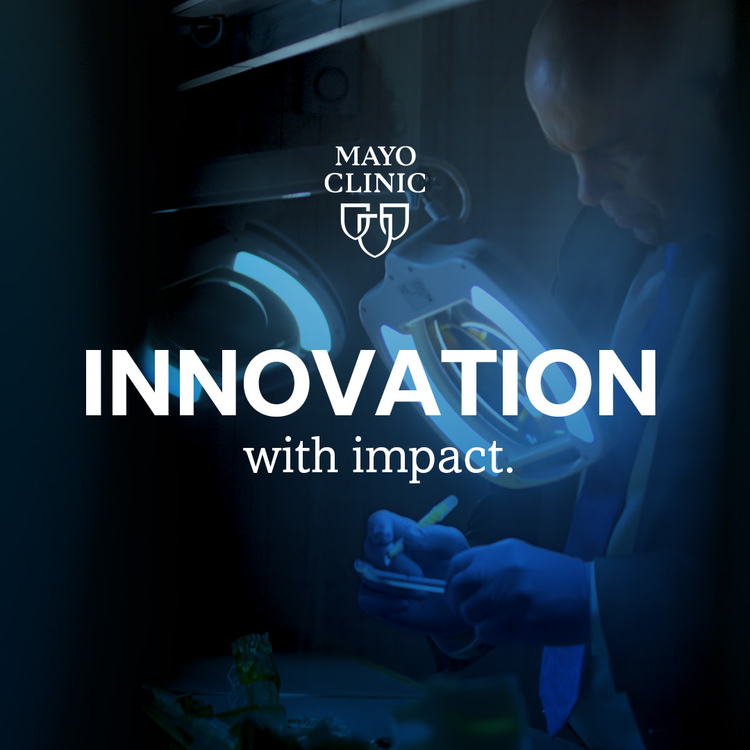 All of our endeavors in patient care, education and research are dedicated to achieving breakthroughs that enhance patient outcomes. That exemplifies our commitment to impactful innovation — that is the essence of <a href="/MayoClinic/">Mayo Clinic</a>.

#InnovationStartsAtMayo #MayoClinicFL