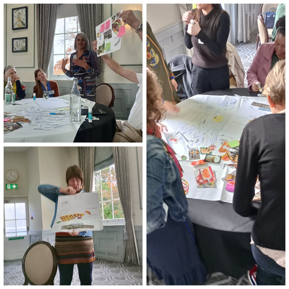Such fun today #TUKFS day2 exploring #creative #methods 'visioning for a better #foodsystem ' with collaborative input from @BeanMealsUK @foodsequal @EqualityFood @nshaw18 @trishab116 & others....👌😍 Inspired now to consider #action #impact #disruption #process #transformation