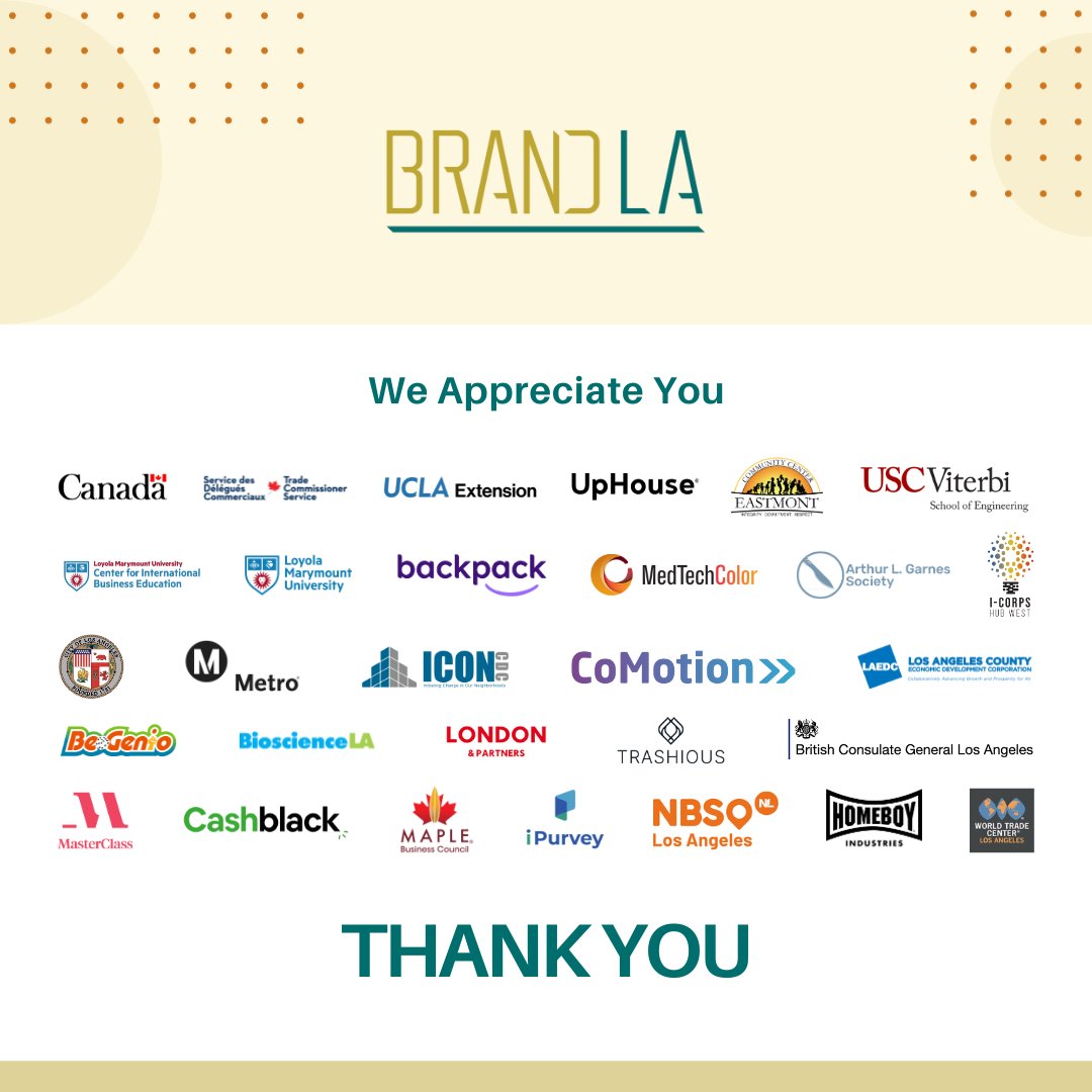 BrandLAorg's tweet photo. Today, we'd like to highlight and thank some of our existing and new partners, supporters, regional and international collaborators. #BrandLA https://t.co/HSAK1aCc50 https://t.co/8wcAxY61tf