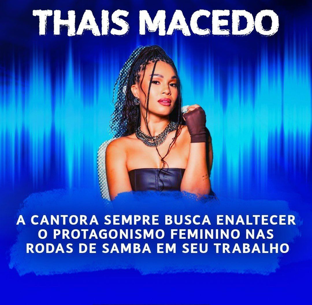 Esse projeto da @TimBrasil tem sido um grande presente, gente! 💙 

A cada novidade, a cada semana, um motivo pra gente sorrir! E dessa vez foi a Thaís Macedo que montou uma playlist com mulheres e vozes pretas do SAMBA. 

Tá impecável! 

Ouve e me diz o que achou!