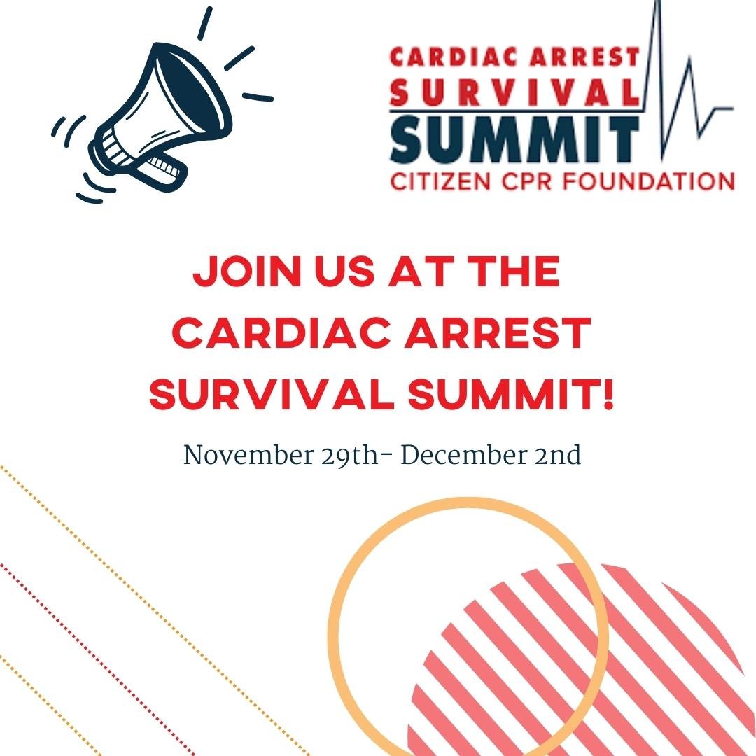 📢 Exciting News! Join us at the Cardiac Arrest Survival Summit in San Diego, CA, where experts, survivors, and advocates unite to share life-saving insights. Mark your calendars for November 29th - December 2nd and be part of the movement! 🌟 
#HeartHealth  #CASSummit2023