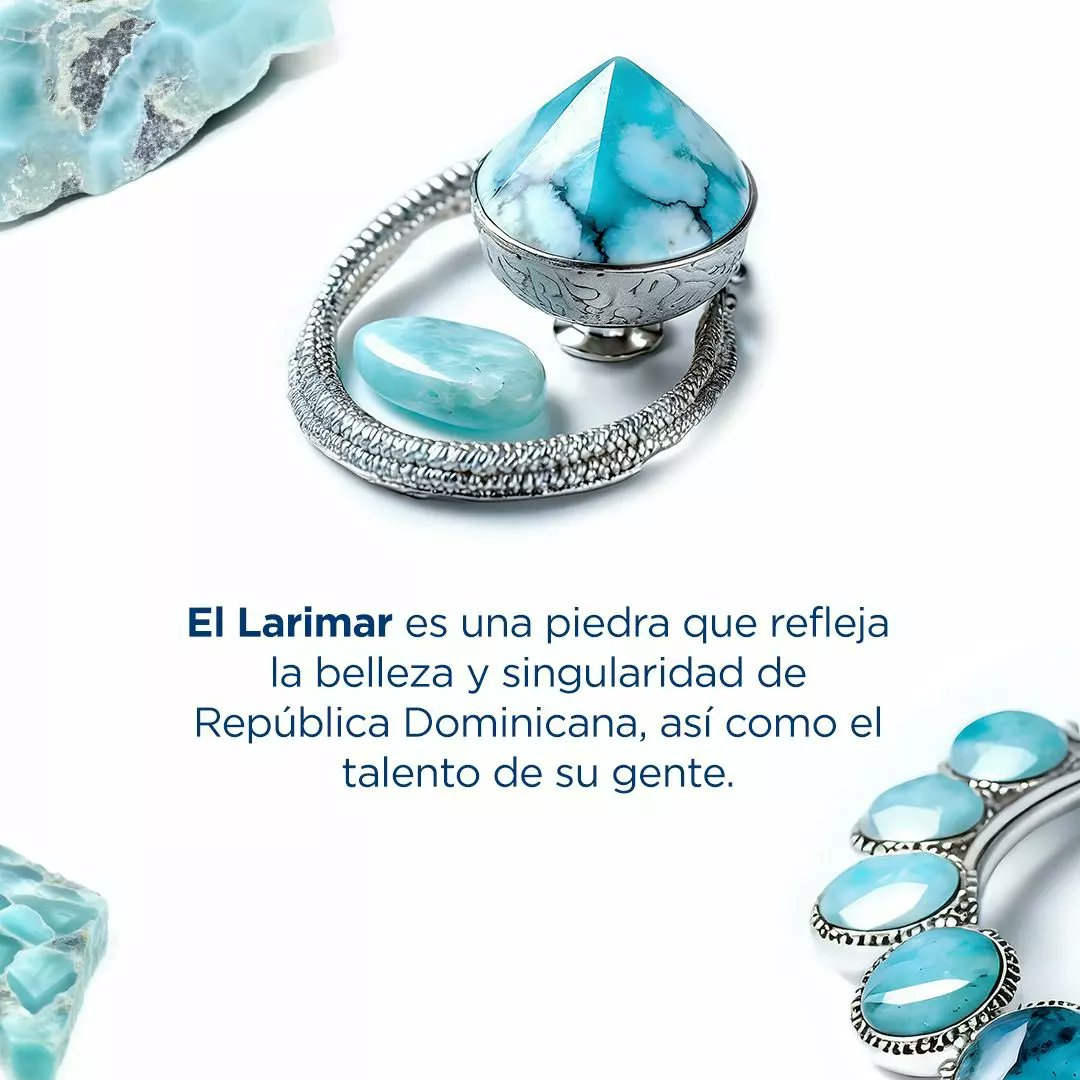 ConsuladoDomVEN's tweet photo. 🇩🇴✨ Hoy, con orgullo celebramos el Día del Larimar, la piedra nacional de República Dominicana, la cual refleja la belleza única del país y es un símbolo de nuestra riqueza cultural y natural 💎✨. https://t.co/h0qo0qUVdJ