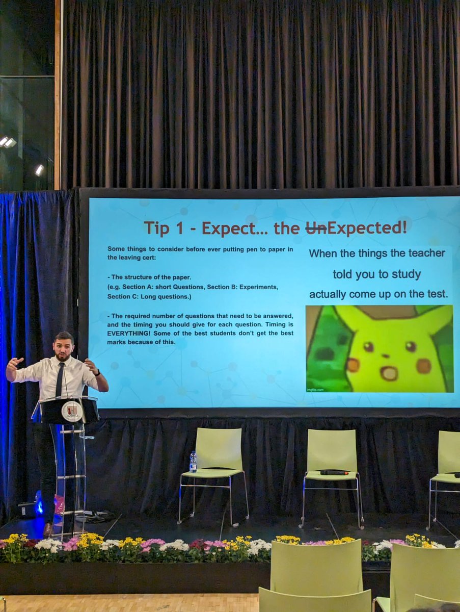 Tadhg O'Donovan says
"Expect the Expected in your exams! Know the structure, know how long you have to spend on each question." #STEMSW23 #STEMSouthWest