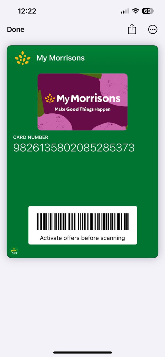 david_robson264's tweet photo. @Morrisons Didn’t bother with the receipt at self service but the record will be on my morecard. Thanks https://t.co/gMYC6sPDEJ