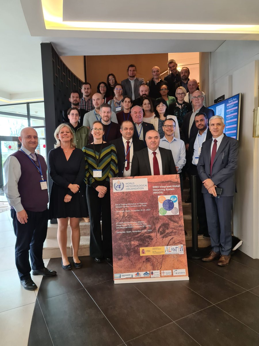 IHCantabria's tweet photo. For @IHCantabria it was a great honour to have recently received the visit of a distinguished group of European officials from the Meteorological Services of WMO-Region VI, specialists of weather observation, and representatives of the @WMO. 
#AEMET #WMO #WIGOS 📷⬇️ https://t.co/h0r61rK3hV