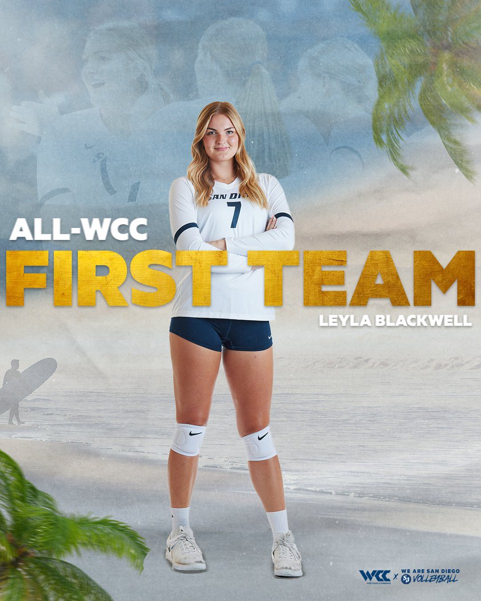 Three straight All-WCC First Team selections for @LeylaBlackwell. 🗞: bit.ly/3GaxCFN @WCCsports | #GoToreros