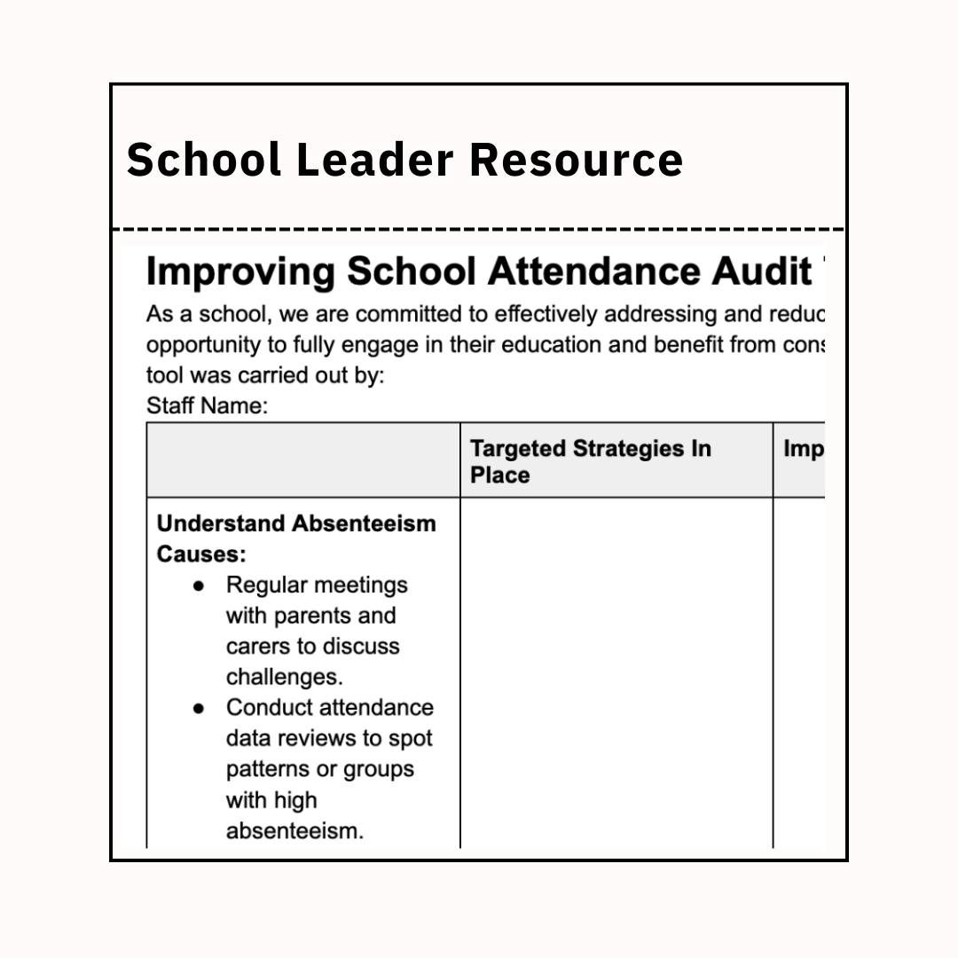 New resource: Improving School Attendance Audit Tool headteacherchat.com/resources/impr… Created by school leaders to help schools effectively identify issues related to pupil attendance.
