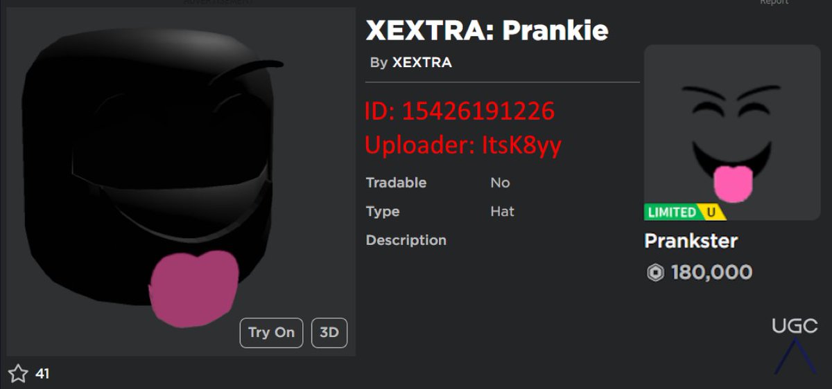 Peak” UGC on X: Looks like we basically have both epic faces uploaded as  UGC now by creator RealKaxyto. Roblox already deleted one of his faces a  bit ago, indicating that these