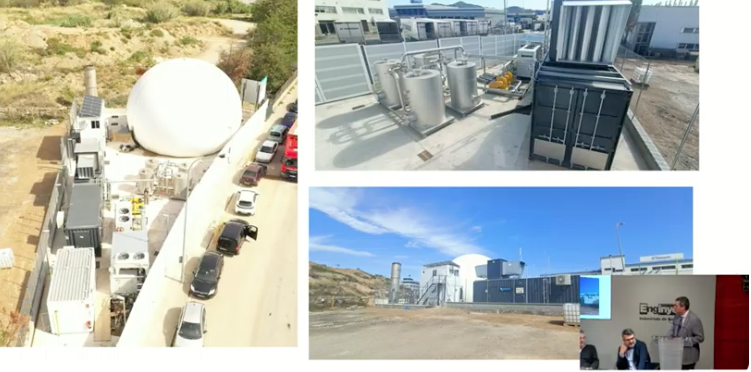 Enginyeria's tweet photo. 👤Pere Aguiló, director d'operacions @consorcibesos (#BioVo) ens explica les característiques de la seva planta d'upgrading a Granollers, al costat de la depuradora d'aigües residuals i de la de tractament de fracció orgànica.
#JornadesEIC https://t.co/lUJ9HyTxge