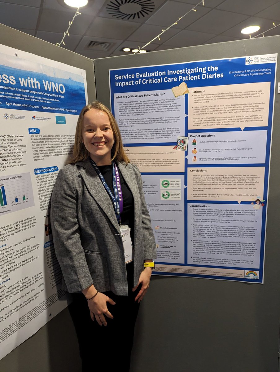 Feeling inspired after the <a href="/CTMUHB_RD/">Cwm Taf Morgannwg Research & Development</a> conference today! So many interesting speakers and posters presented from so many areas. 
Also proud to have presented a poster evaluating the impact of patient diaries in Critical Care. <a href="/CwmCare/">Cwm Taf Morgannwg Critical Care</a>
Already thinking about the next project!