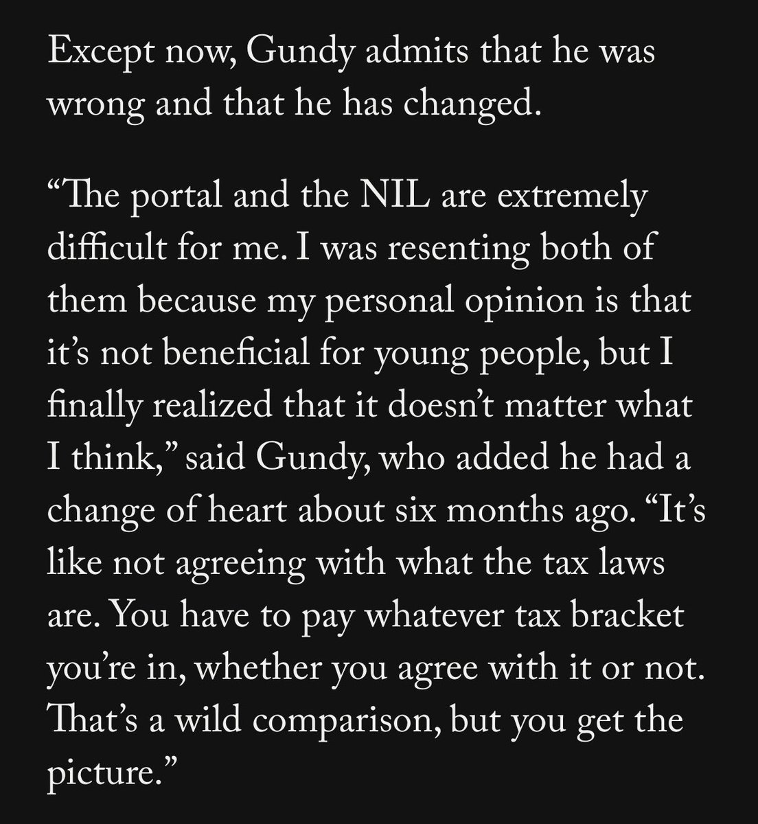 Gundy on changing his thoughts on NIL: