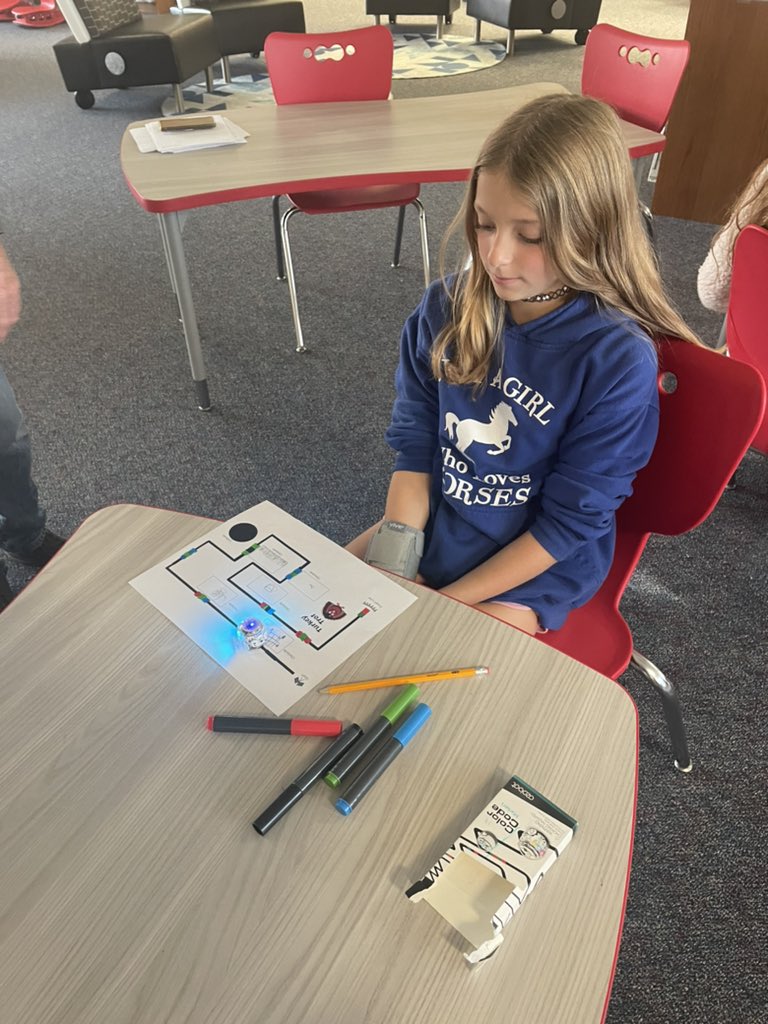 LOVlibrarylady's tweet photo. @LovettsvilleES 5th gr students created obstacles to catch a turkey using Ozobots @ElissaMoritz @AshleyBarkley @TextorisLCPS https://t.co/MQR55ROId4