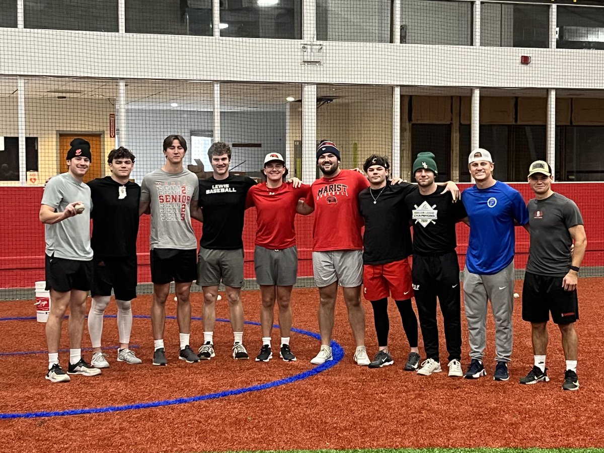 Current college Alums back to get some swings in the new building.