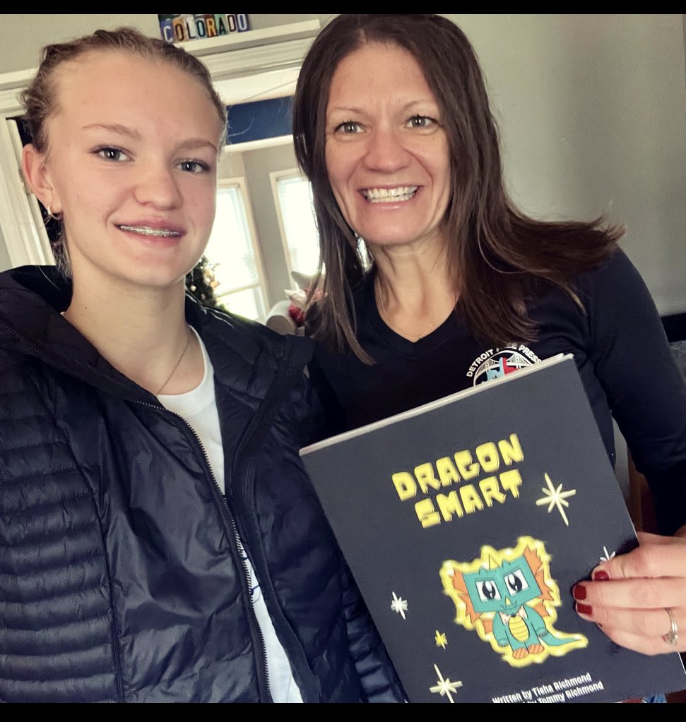 Selfie with my newest book & my daughter Rachel who is not only academically smart but a super hard worker. I realize how #DragonSmart she is after reading @tishrich 's new book! I am going to my high schoolers too. #findyourformula @dbc_inc  @burgessdave @smgaillard @carbaeli