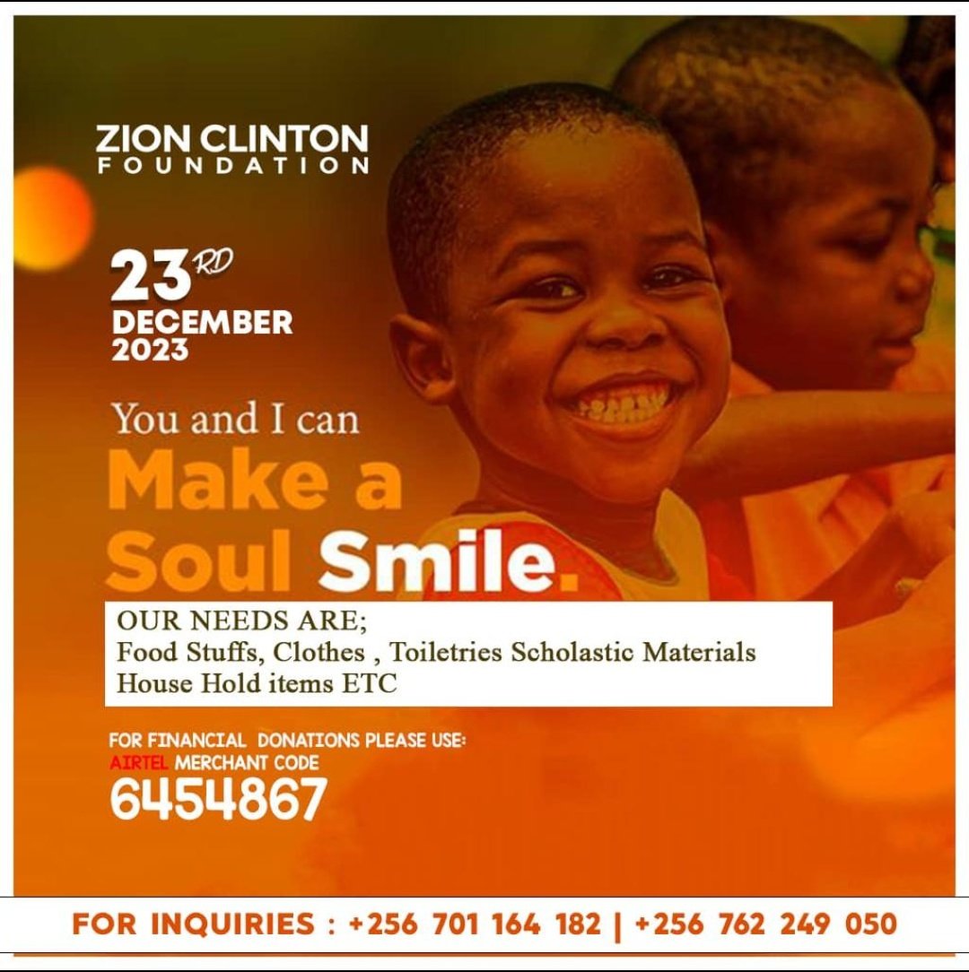 ZionCFoundation's tweet photo. We're on a mission to #CreateASmile and Change someone's life this December!

You can JOIN us! Let's create the smiles 😊😁

#CreateASMILE https://t.co/iUBcXfzPc6