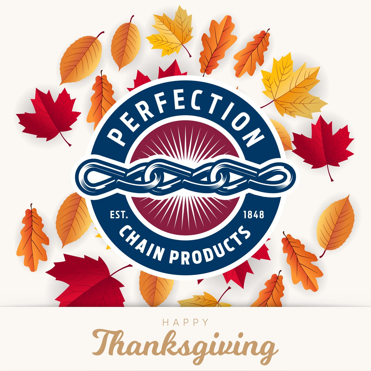 This Thanksgiving, we are grateful for you, our customers. 🦃
 
Thank you for being a part of the Perfection Chain family!