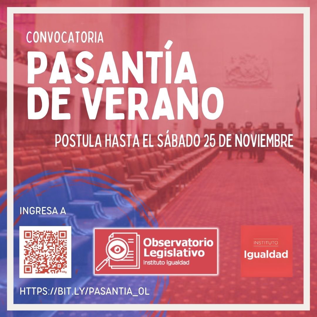 iigualdad's tweet photo. Si te interesa la política, deseas aprender del proceso legislativo y eres estudiante de derecho, ciencia política, administración pública, periodismo, comunicaciones u otras carreras afines, postula para integrarte a colaborar en nuestro equipo durante diciembre y enero. https://t.co/Z7Rv22Yk9b