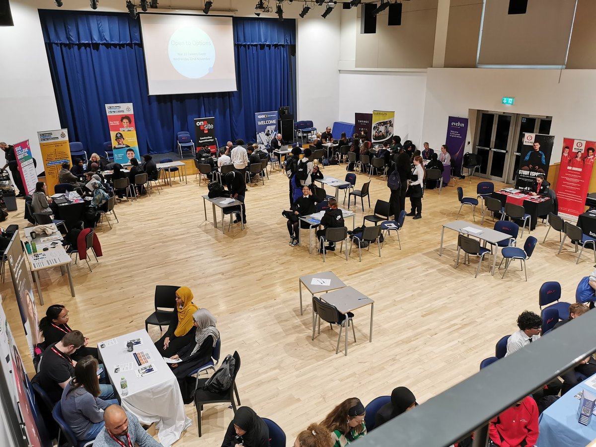 A fantastic 'Open to Options' careers event was run for year 11 students  today. A huge thank you to all our visitors who helped to inspire them. Our students did us so proud, with their engaging and interesting questions. #speedinterviews #careersfayre