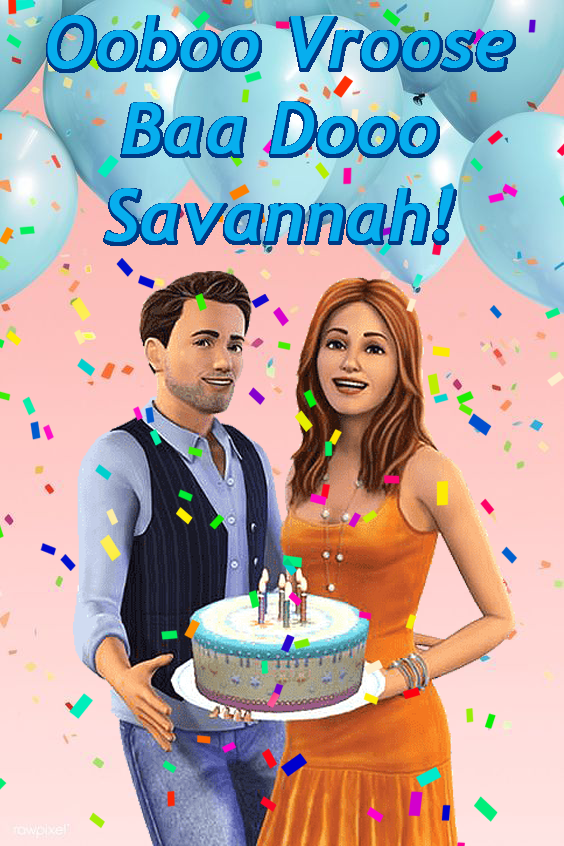Ailichan1's tweet photo. Ooboo vroose baa dooo @SweetSavanita! thanks for all your hard work and awesome mods, I hope you're having a wonderful birthday! https://t.co/d5ZII2BTPe