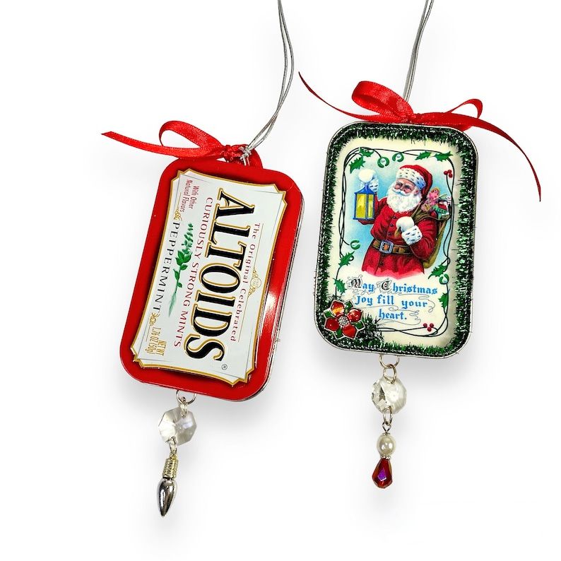 Add a touch of old world charm to your Christmas tree with my exquisite handmade collection of Santa ornaments! buff.ly/3QTMu0x #altoids #shophandmade #festiveetsyfinds