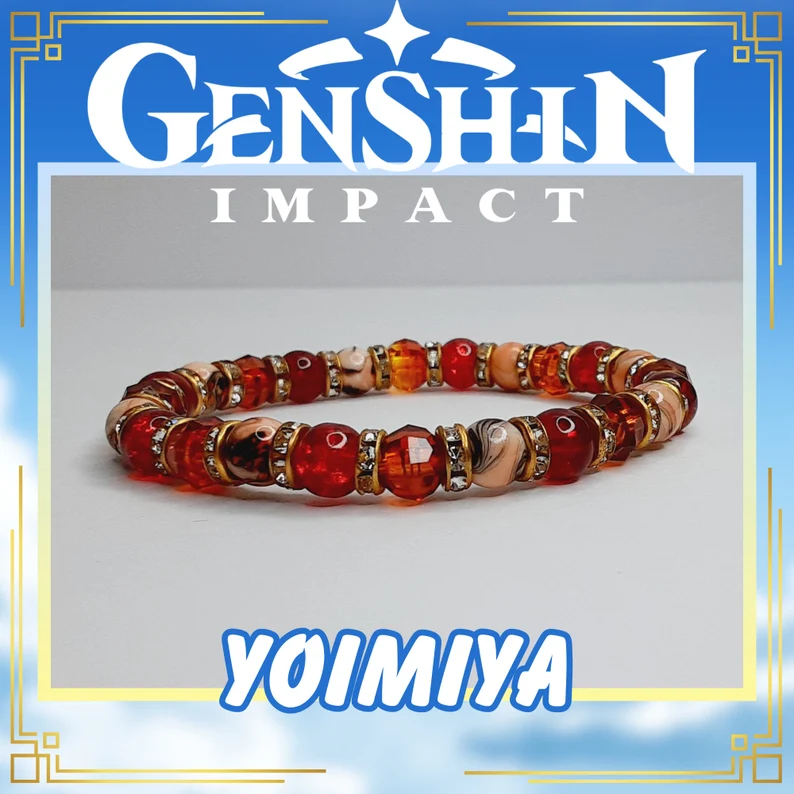 Bracelet_Quest's tweet photo. The Yoimiya inspired bracelet is on sale on my #etsy shop!!: https://t.co/c0N1ApGjJh        

Cyber Monday deals all week! Get yours before they are gone!!!          

#SmallBusiness #GenshinImpact #etsyshop #viral #goviral #yoimiya #bracelets #beads #gaming https://t.co/qNAnKSWhzv