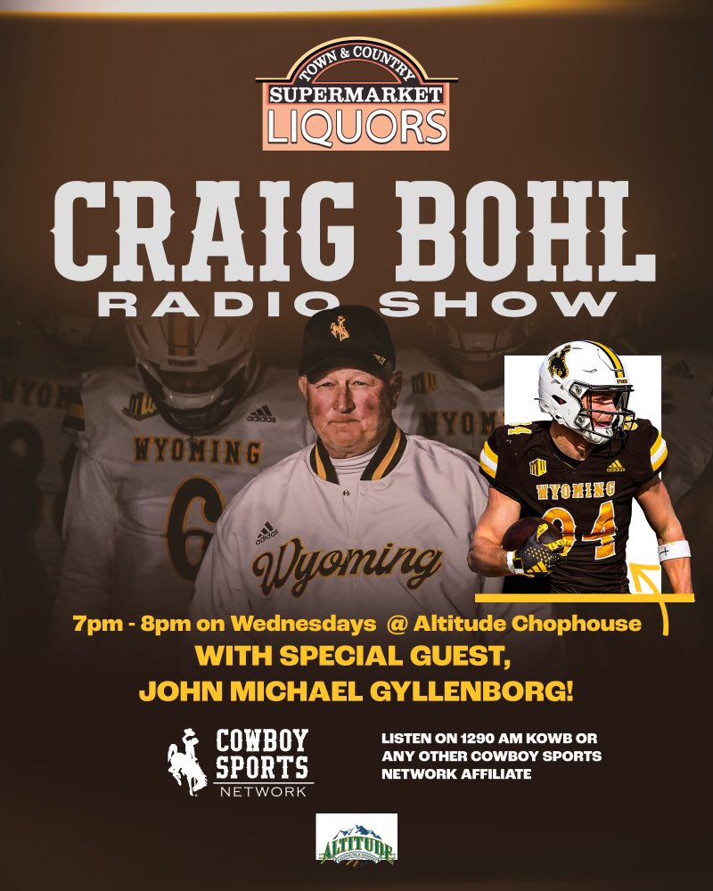 Tonight.

<a href="/CoachCBohl/">Coach Craig Bohl</a> with <a href="/jmikegyllenborg/">JohnMichael Gyllenborg</a> 🤠🎙️