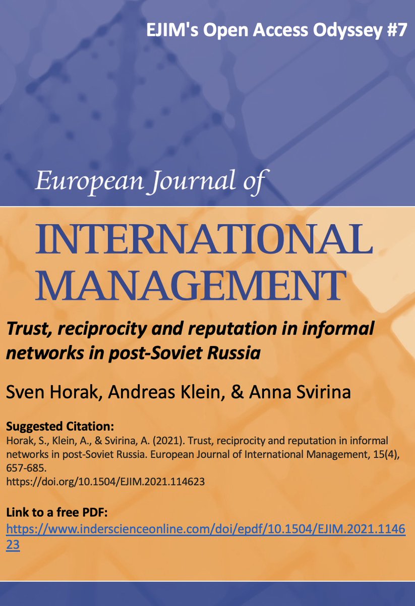 European Journal of International Management tweet media