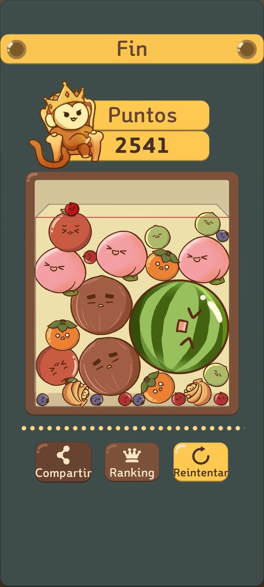 Juego de la sandía! p #WatermelonGame * vaya par de cocos en WaterMelon