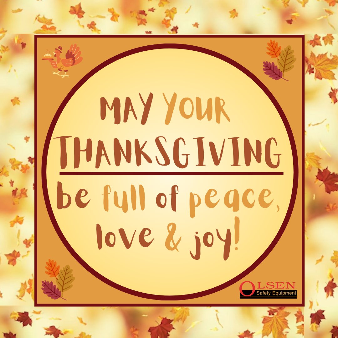 The Olsen Safety Team would like to wish everyone a Happy Thanksgiving 🦃 !  

*In observance of Thanksgiving, our office will be closed Thursday, November 23rd &amp; Friday, November 24th*

Happy Thanksgiving 😎!
#thanksgiving2023 #thankfulgratefulblessed #turkey #family #thankful