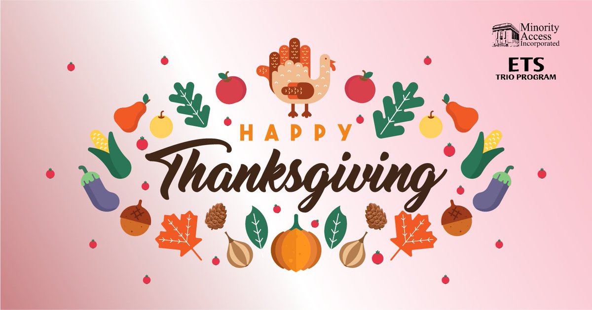 mai_etsprogram's tweet image. Minority Access' ETS Program wishes you a Happy Thanksgiving!
¡El Programa ETS de Minority Access le desea un Feliz Día de Acción de Gracias!
#TurkeyDay  #thanksgiving2023  #Thanksgiving