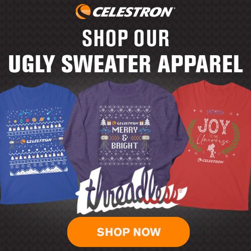 Embrace your nerdy side this season with our quirk collection of Celestron Ugly Sweaters!😜🧥 These festive fashion faux-pas will steal the spotlight at all your holiday gatherings! Grab yours today and join the fun! 🌟 👉 Shop now: bit.ly/3VJyzuY