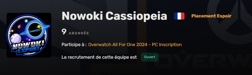 On m'a parlé y a quelques jours d'une équipe Overwatch composée entièrement de joueurs sourds et c'est un truc de FOU, ils sont platine/diamant, font l'AFO et pour communiquer ils allument leurs cams et parlent en langage des signes c'est incroyable !!

ITW + cast à venir !