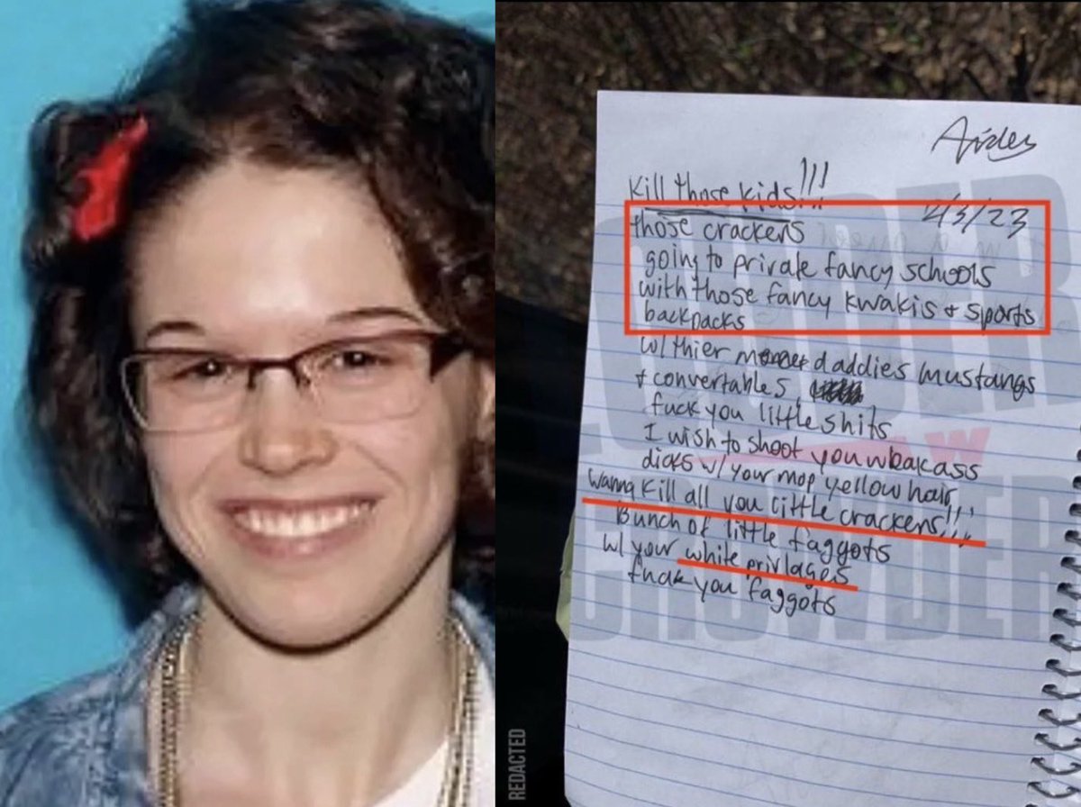EndWokeness's tweet photo. The mass shooters in Nashville (March) and Louisville (April) were both leftists targeting White people.

Now we know why both manifestos were buried for so long… https://t.co/1rvu6EKd4F