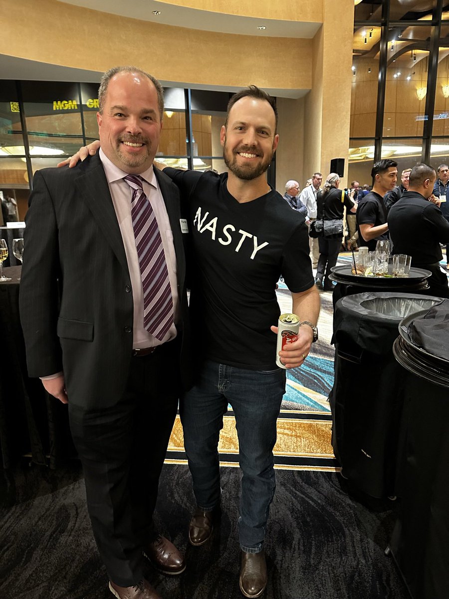 LukeJordanEAVI's tweet image. Curious about what I said that made it into the “more” category. Probably this picture of me and @CraigMacCormack! #TotalTech23