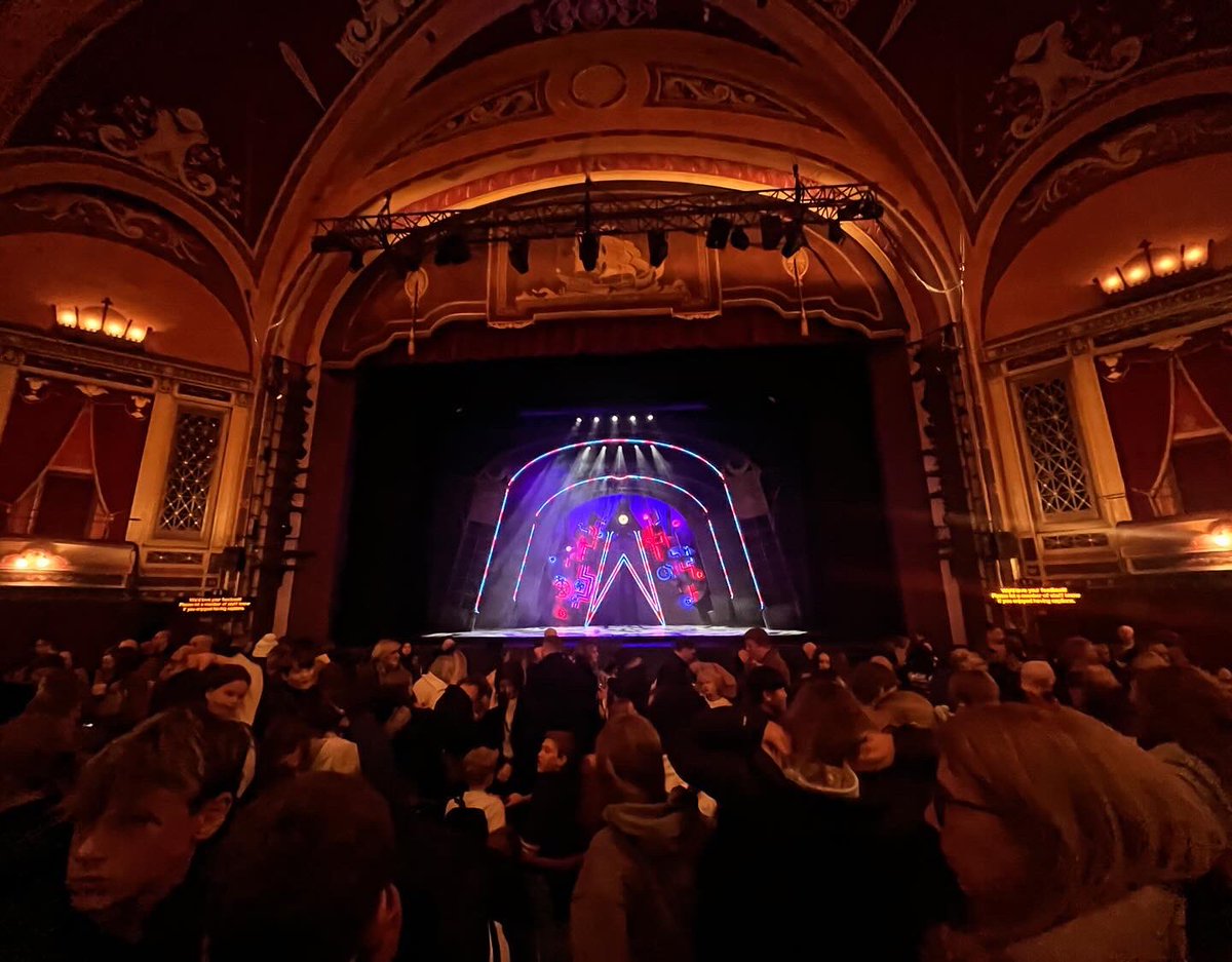 MrJenBen's tweet photo. Great to see the captioned performance of @CharlieChoc_UK at @LiverpoolEmpire. Caption boxes would have been better placed on the other side of the lighting rig but still a valuable resource. Should be available for all performances. Wonderful to see BSL used too!!! 🤟🏻 https://t.co/kmcEjn6uqF
