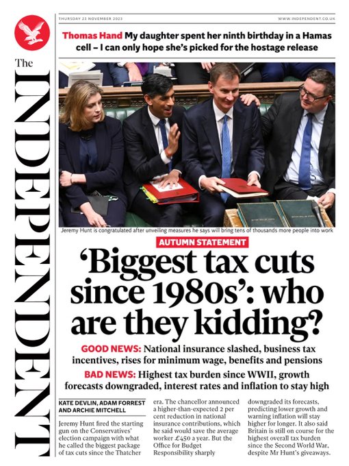 TheLastPersont2's tweet photo. .
Yesterday's #AutumnStatement was all about smoke and mirrors - tax will contine to rise for the rest of the decade and we are living through the worst decline in living standards on record... ๐คฆโโ๏ธ
#r4today #bbcbreakfast #GMB #kayburley #bbcqt #ToriesOut504
Rishi Sunak we need a #GeneralElectionNow!
.