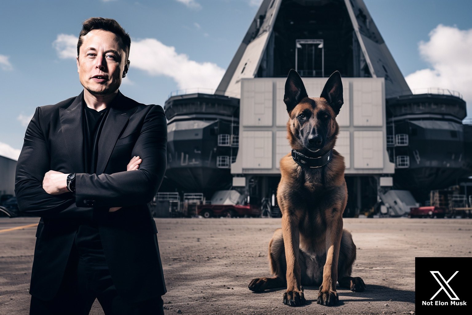 Not Elon Musk on X: "So the other day I'm walking around the rocket factory in Texas with my Belgian Malinois Mars. As you know, Mars is specifically trained to detect lazy