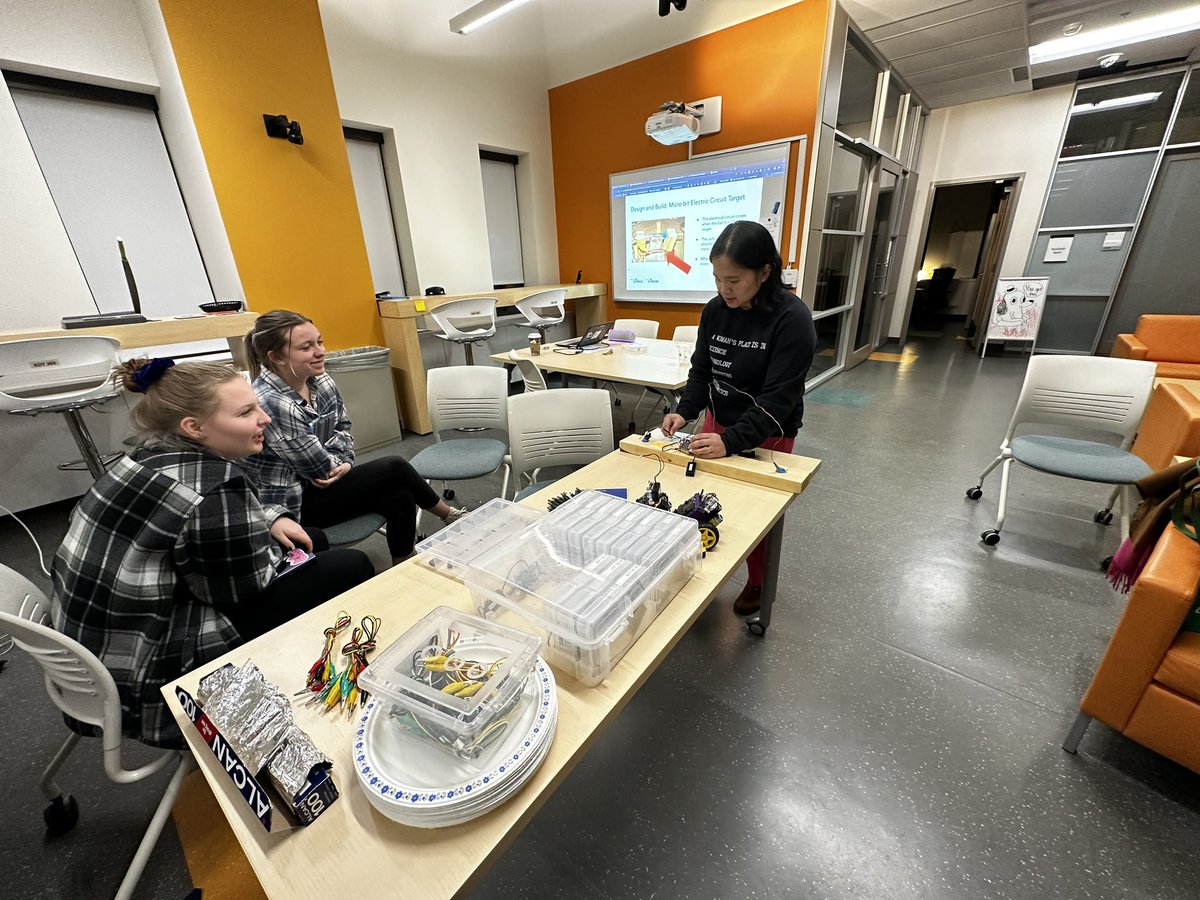 missusem's tweet photo. Well @UCalgaryEduc @ESA_UCalgary pre-service teachers - we’re so grateful to be able share @LetsTalkScience #STEM and #Microbits resources with you ~ @sams165 and I had a fabulous time this week! Thank you! We’ll come back anytime!

#coding
#abed
#teachcode 
#teachsdgs 
#learn https://t.co/pYvdMwHILs