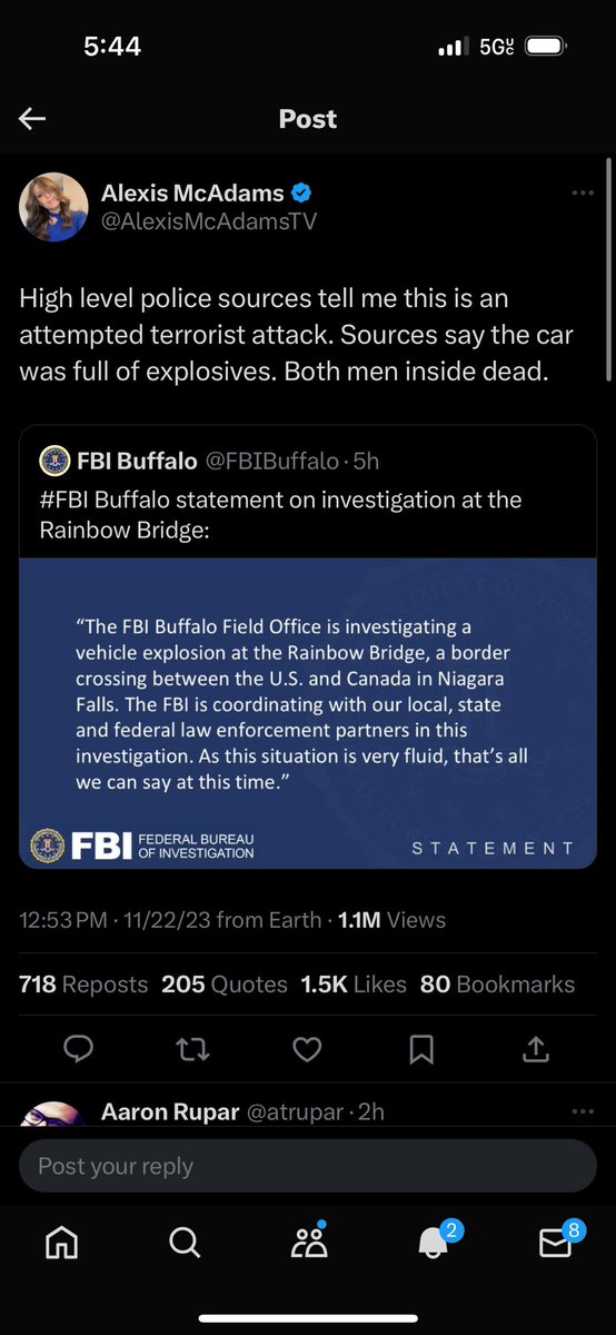atrupar's tweet photo. The Fox News reporter’s tweet (still up as I post this) is 3 sentences long. Every single one of them is false. The entire tweet is wrong. https://t.co/4NXCIoM90j