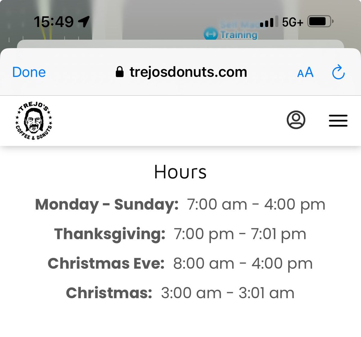 I understand closing five minutes earlythe day before a holiday, but closing over FIFTEEN minutes early? And being visibly pissed at the four people waiting outside when you have to open the door for a delivery? I love your food, but not a professional look, @TrejosTacos