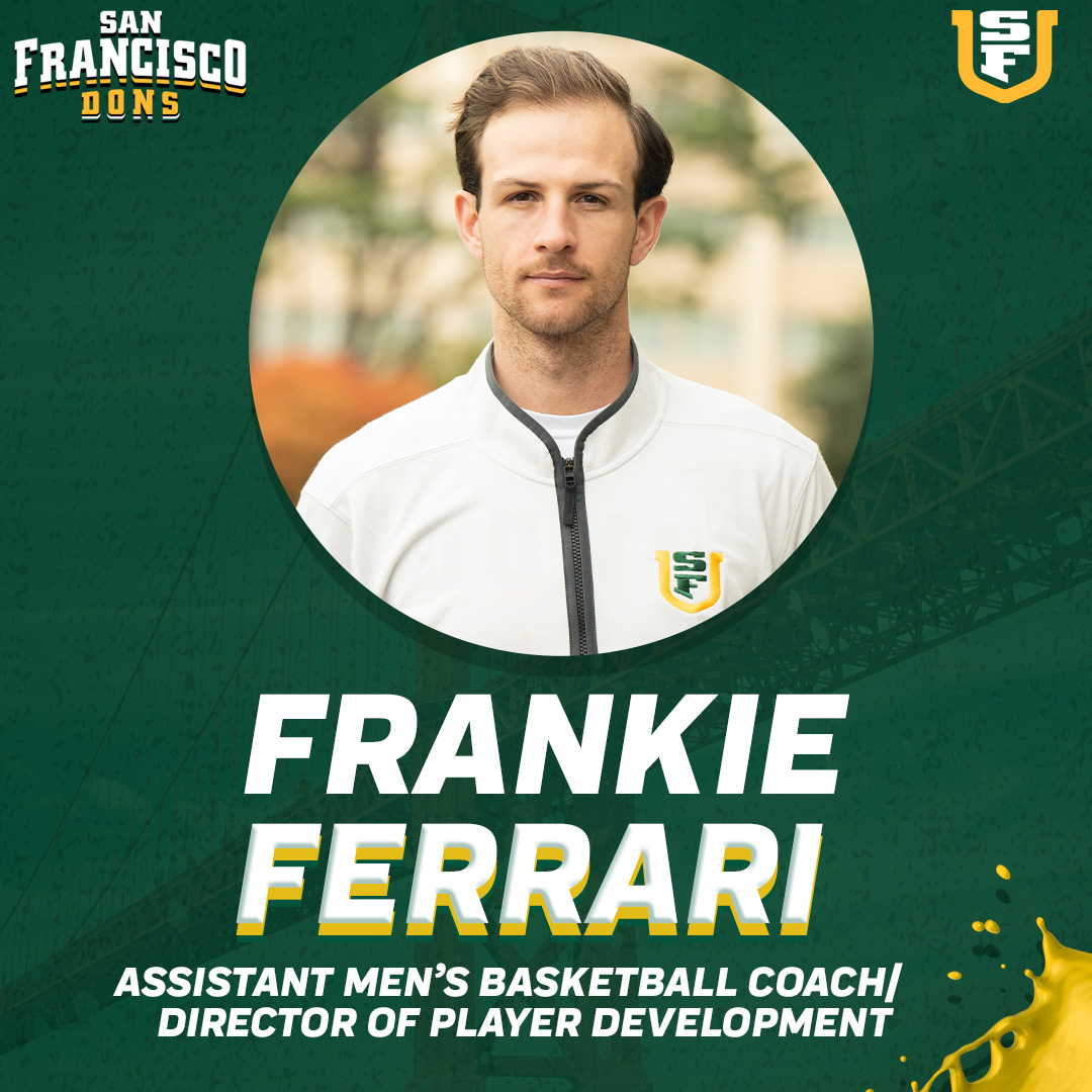 Welcome back Frankie 🤝

<a href="/FrankieFerrari2/">Frankie Ferrari</a> returns to the Hilltop as our new Assistant Coach/Director of Player Development!

📰Full Release: shorturl.at/lAPXY

#USFDons | #WCChoops