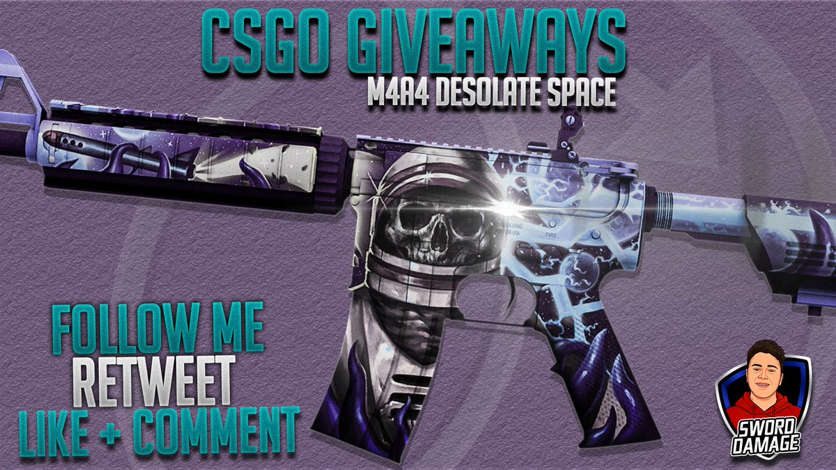 SwordDamage's tweet image. 🎁🔥M4A4 DESOLATE SPACE 🔥🎁

✅-Retweet &amp;amp; Follow 
@SwordDamage

✅-Subscribe &amp;amp; Like &amp;amp; Comment 
youtu.be/-m-eZzmr2Hg

and have 0.7$ every user on video
hellca.se/sdamage

previous giveaway winner is at the end of this video
#CSGO #csgogiveaways #cs2giveaways #cs2