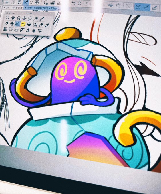 これは合作で描いたポットデス