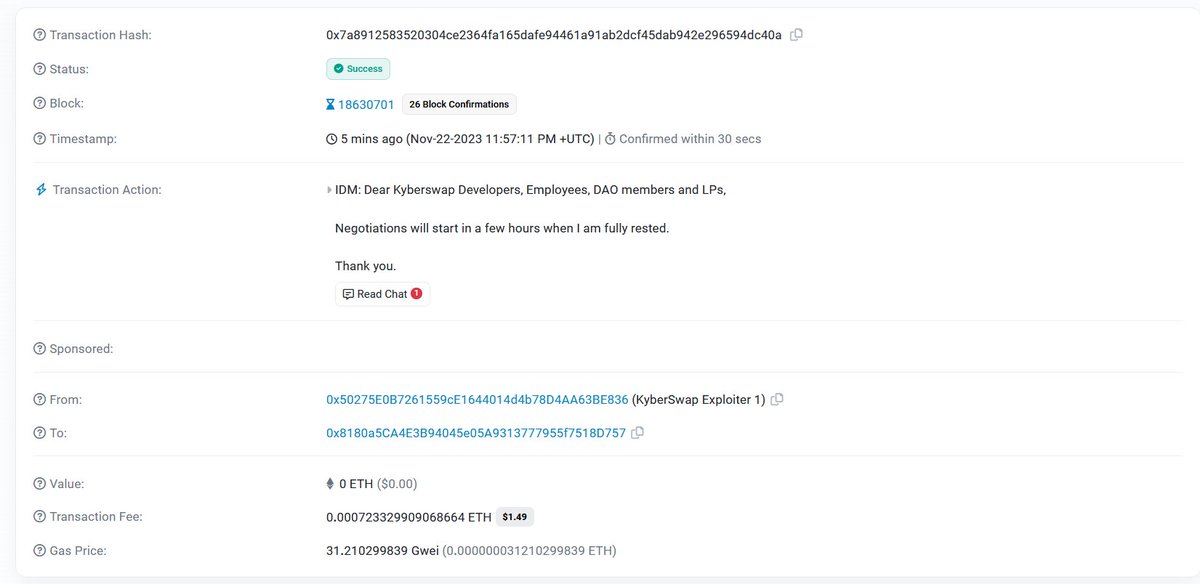 Hacker reaches out with a message