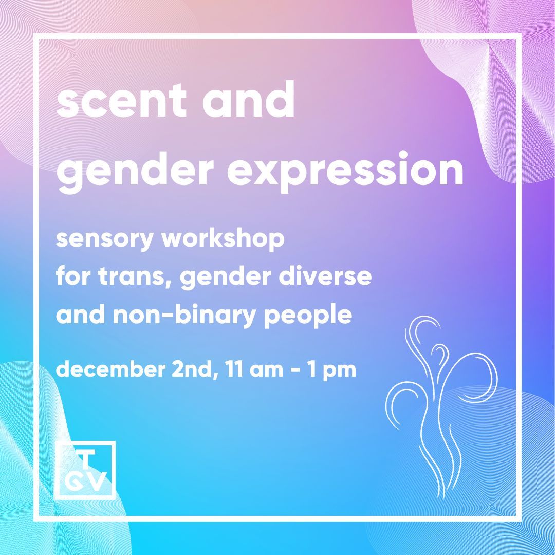 👃Scent and Gender Expression • Sensory Workshop for Trans, Gender Diverse and Non-Binary People👃

Saturday 2nd of December, 11AM - 1PM, 228 La Trobe St, Melbourne  

REGISTER NOW —  events.humanitix.com/sensory-worksh…