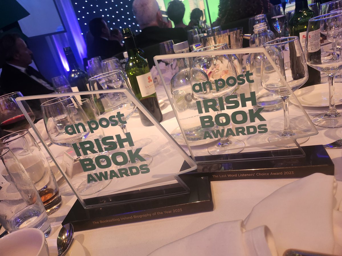 Tonight I won two @AnPostIBAS book awards. Biography of the year & listeners choice book of the year! Thank you @PenguinIEBooks for the support & all the wonderful people who read my book. I'm slightly overwhelmed but happy